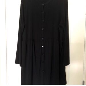 J. Jill Sz Large Black dress Modest Conservative Jersey Knit dress lightweight